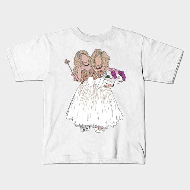 Pearl and Trixie Mattel conjoined twins Kids T-Shirt by doctorbihcraft